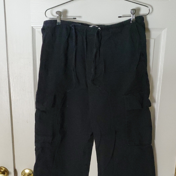 H&M Black Baggy Loose Fit Cargo Pants Medium - Picture 4 of 10